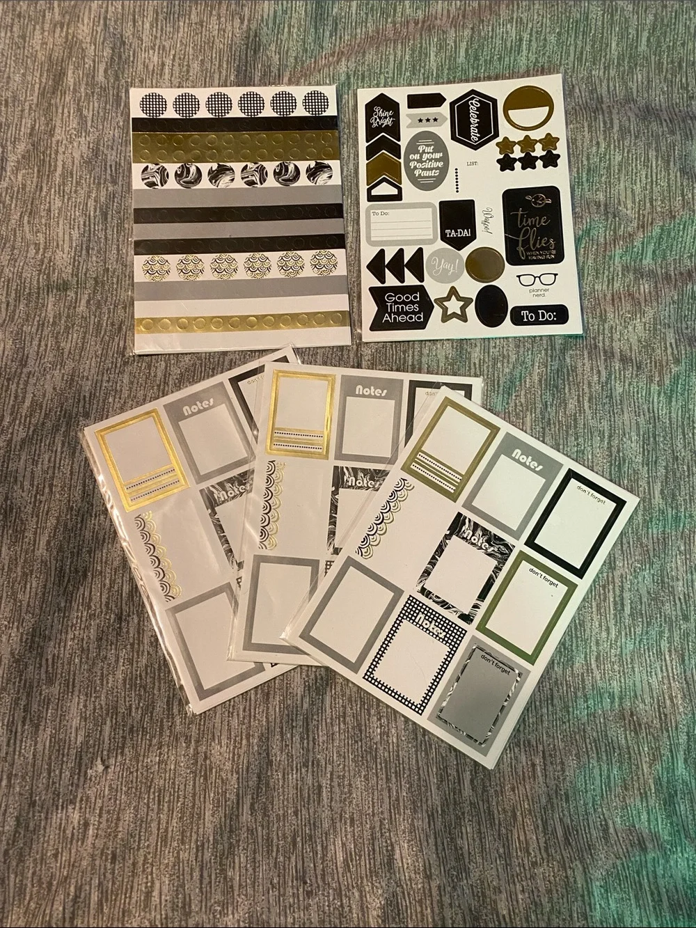 The All Glam Planner Divider Tabs (2 Sets) & Planner Stickers NEW
